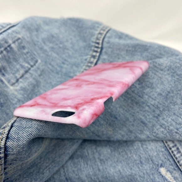 iPhone 6 Case Pink White Marble Cover - Picture 3 of 7